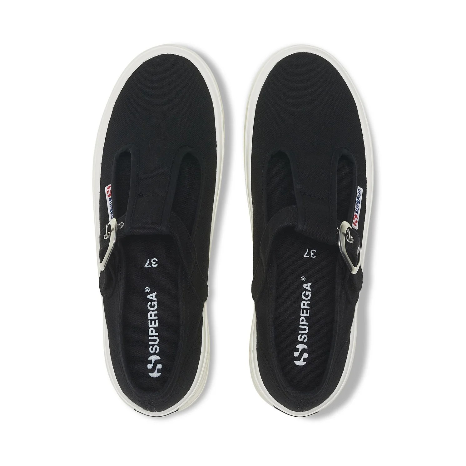 2541 Mary Jane Alpina Sneakers - Black-Favorio. Top view.