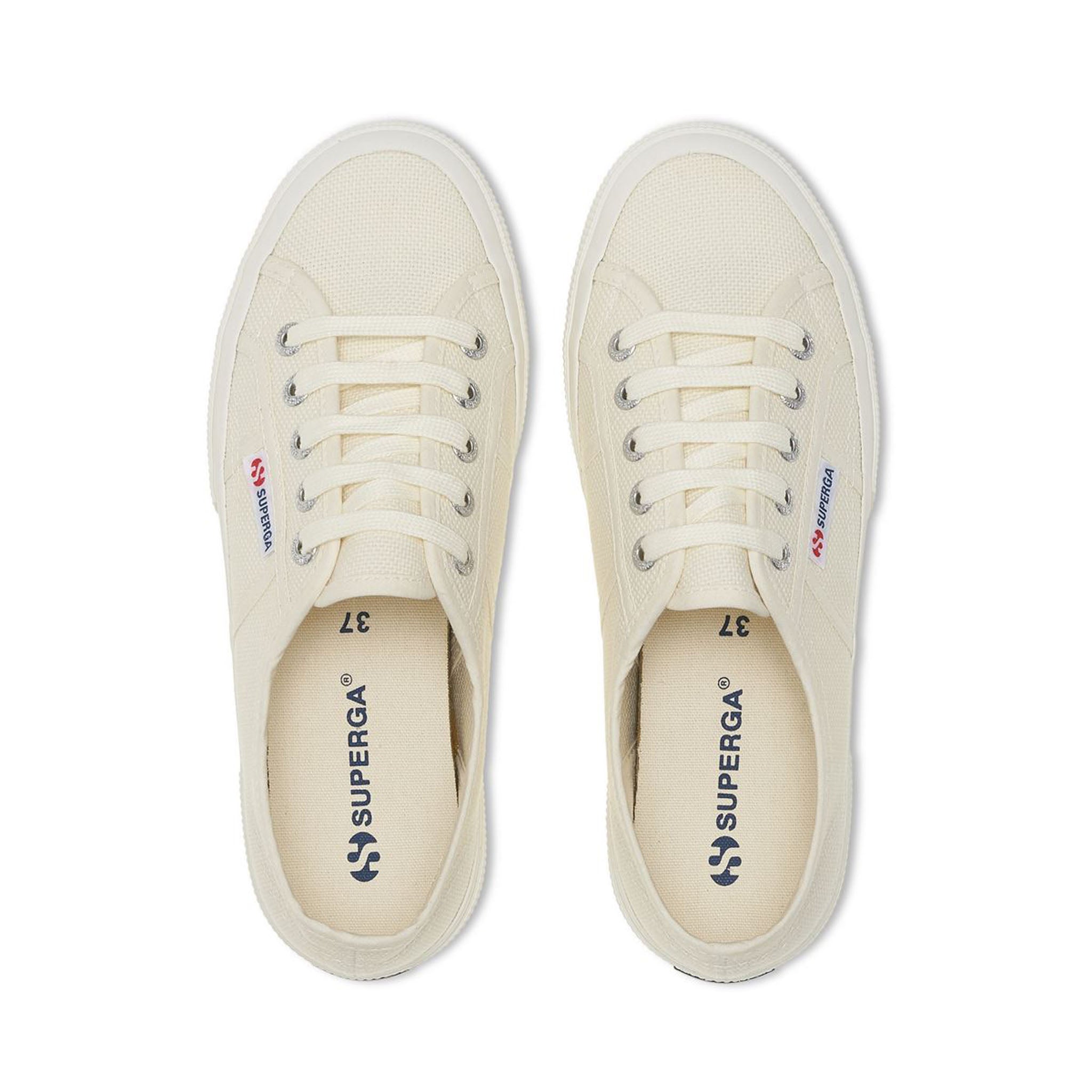 Superga 2750 Cotu Classic Sneakers - Beige Natural Avorio. Top view.