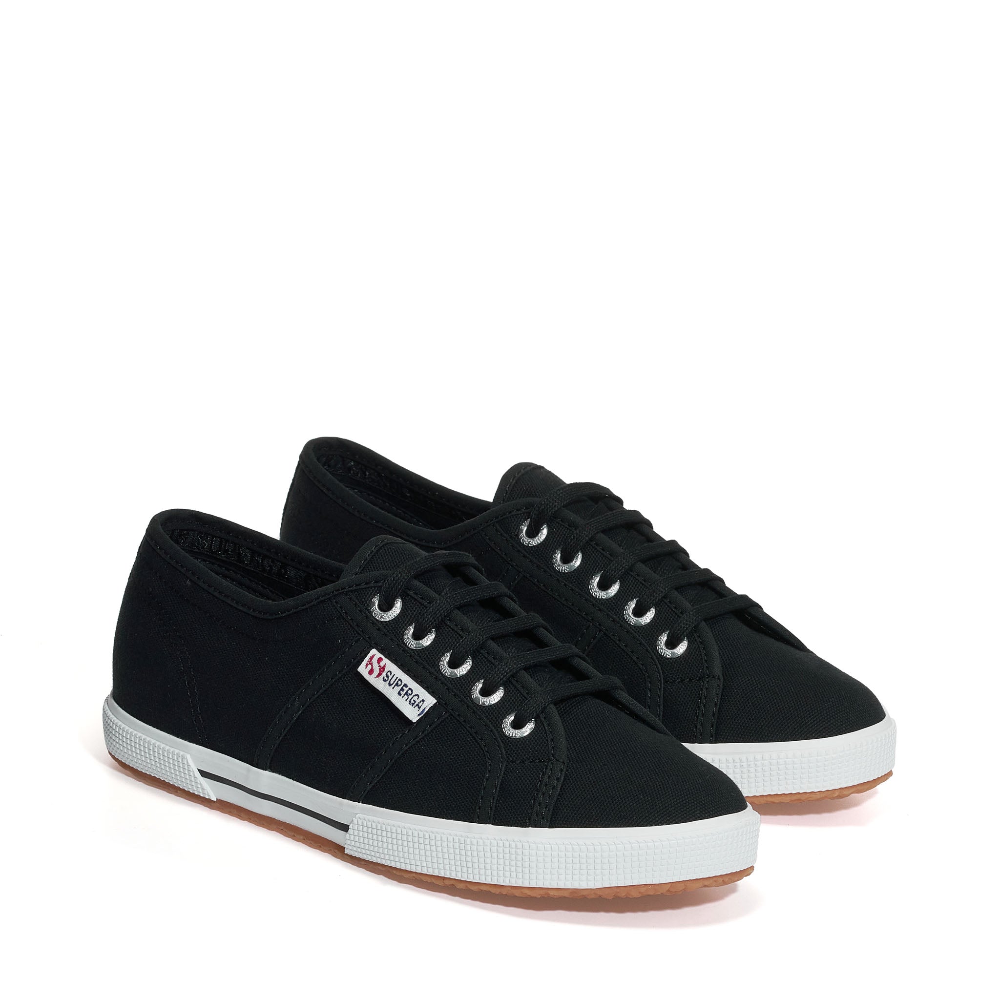 Superga 2950 Cotu Sneakers - Black. Front view.