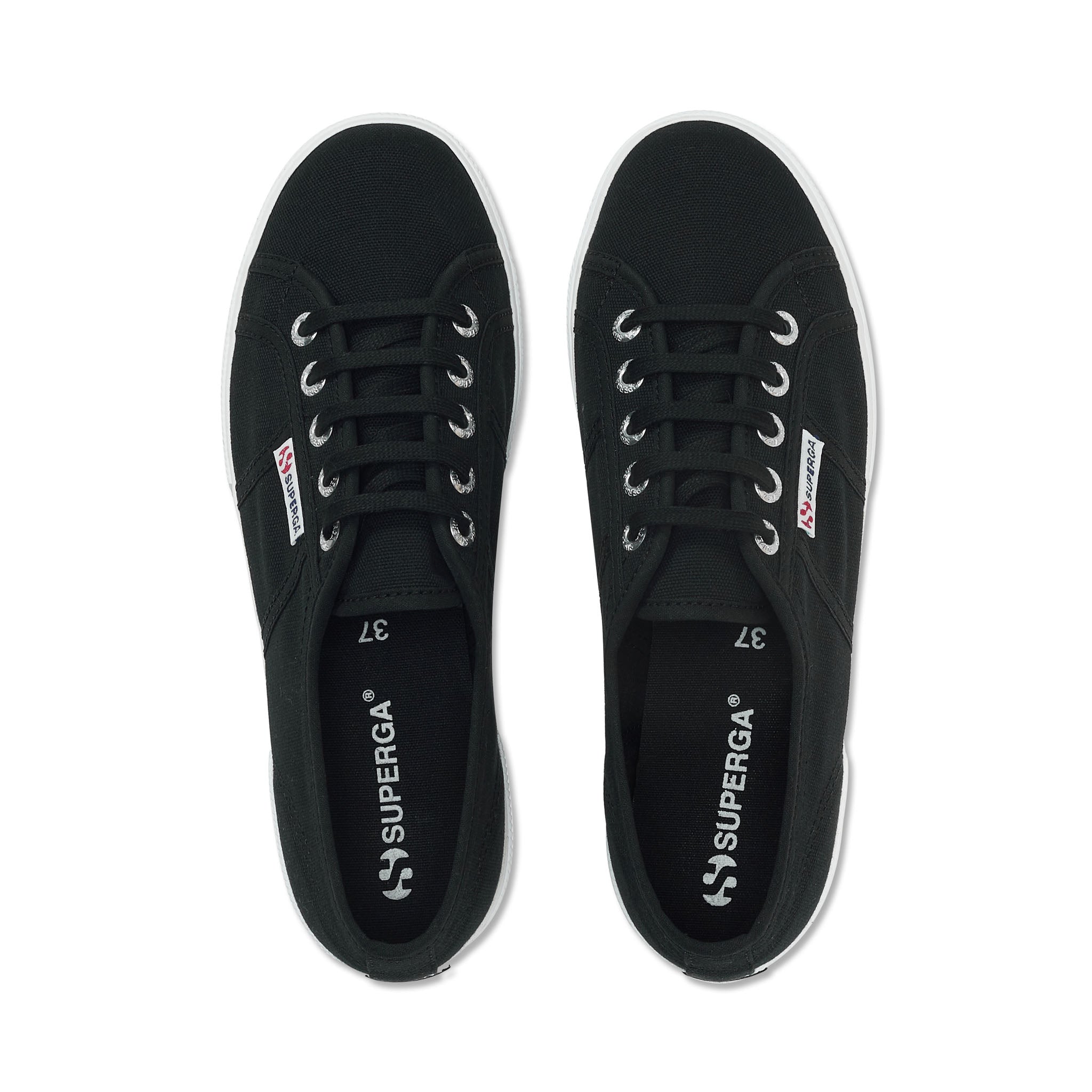 Superga 2950 Cotu Sneakers - Black. Top view.