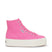 Superga 2708 Hi Top Sneakers - Pink Fuchsia Avorio. Side view.