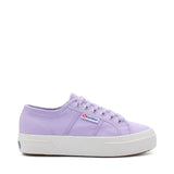 Superga 2740 Platform Sneakers - Violet Lilla Avorio. Side view.