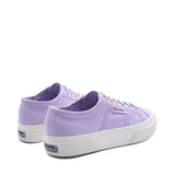 Superga 2740 Platform Sneakers - Violet Lilla Avorio. Back view.