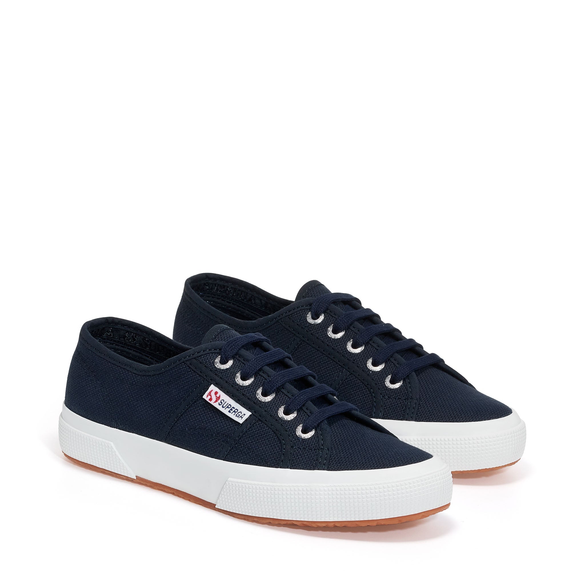 Superga 2750 Cotu Classic Sneakers - Navy White. Front view.