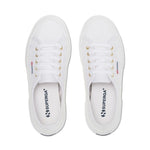 Superga 2750 Cotu Classic Sneakers - White Pale Gold. Top view.
