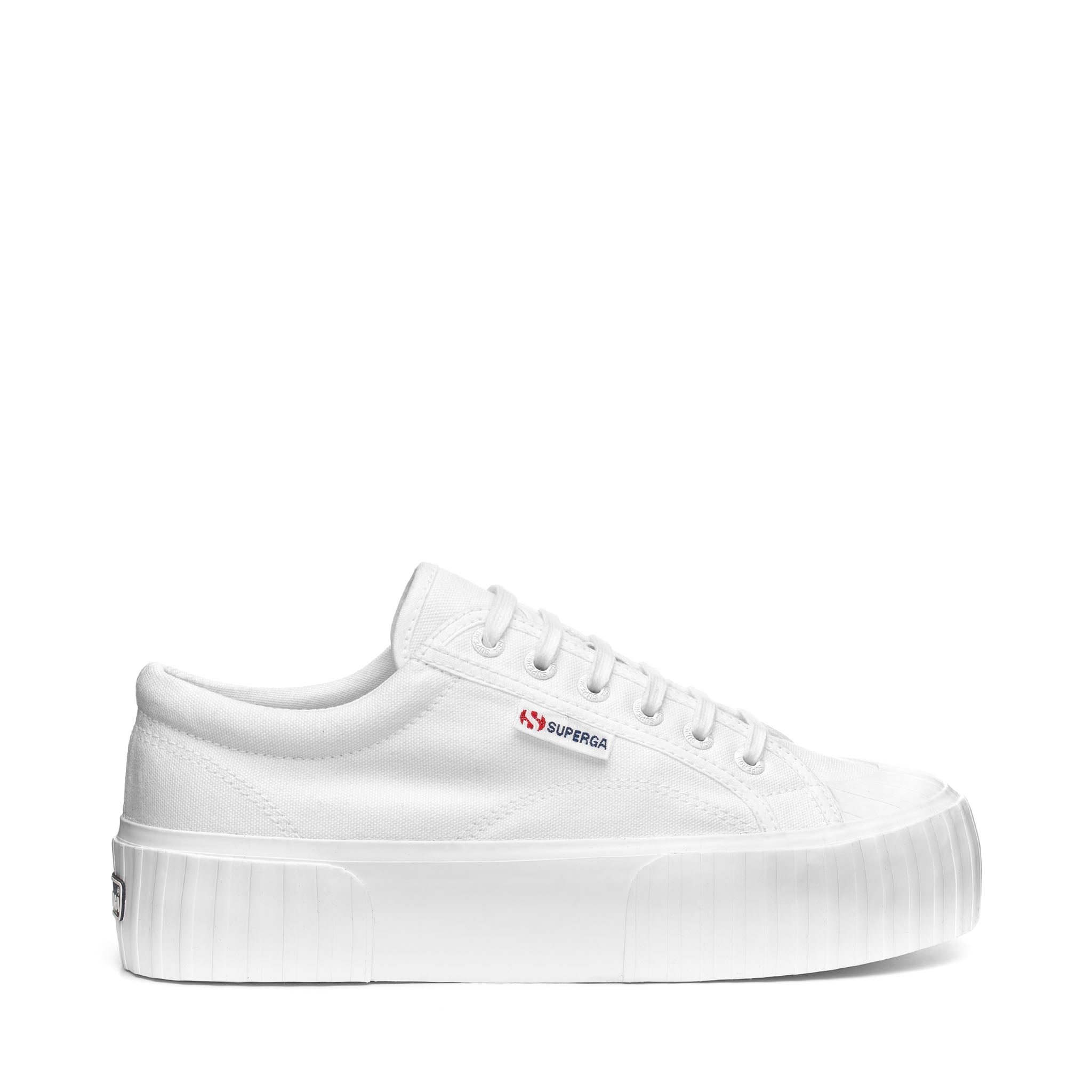 2631 Stripe Platform Sneakers - White