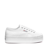 2790 Platform Sneakers - White. Side view.