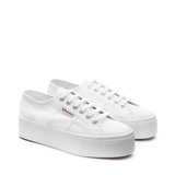 2790 Platform Sneakers - White. Front view.