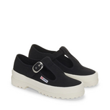 2541 Mary Jane Alpina Sneakers - Black-Favorio. Front view.