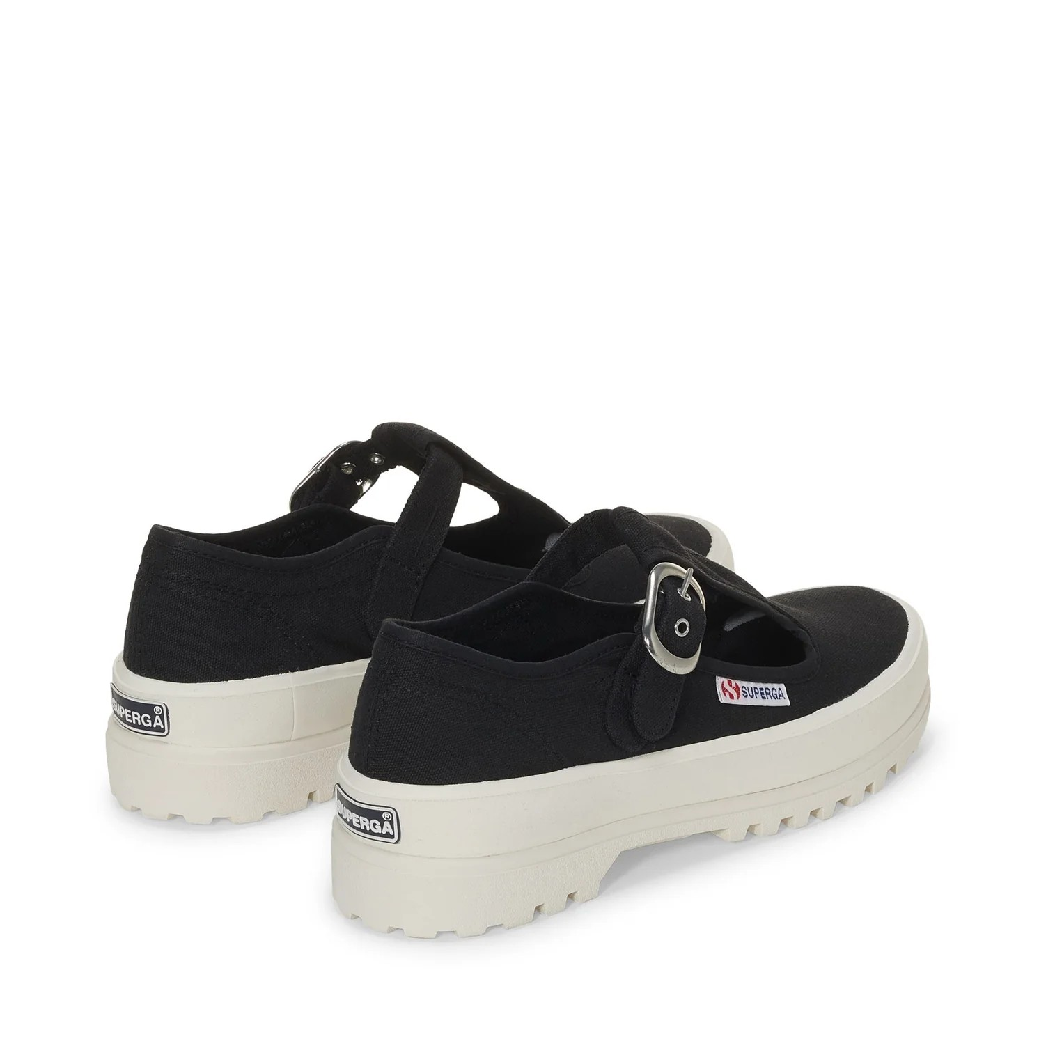 2541 Mary Jane Alpina Sneakers - Black-Favorio. Back view.