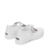 2541 Mary Jane Alpina Sneakers - White. Back view.