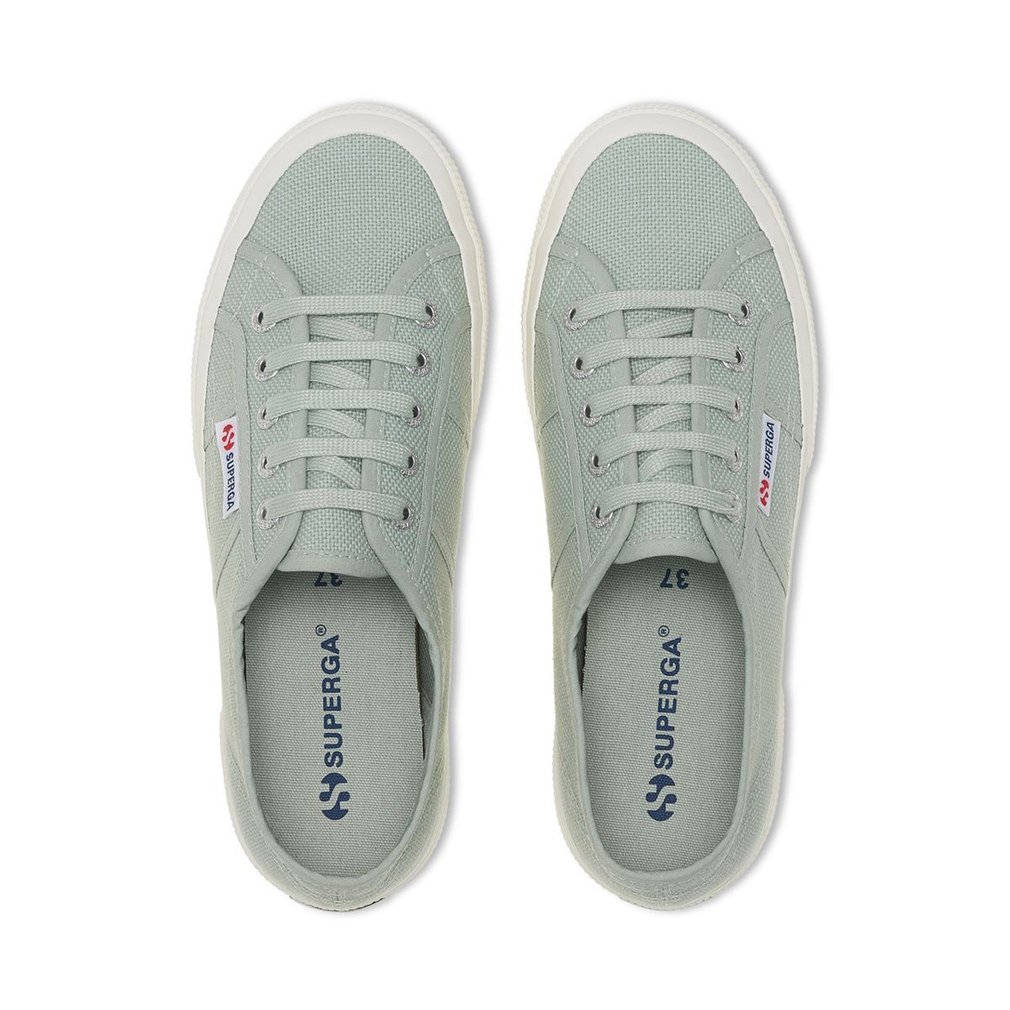 Superga 2750 Cotu Classic Sneakers - Grey Flint Avorio. Top view.