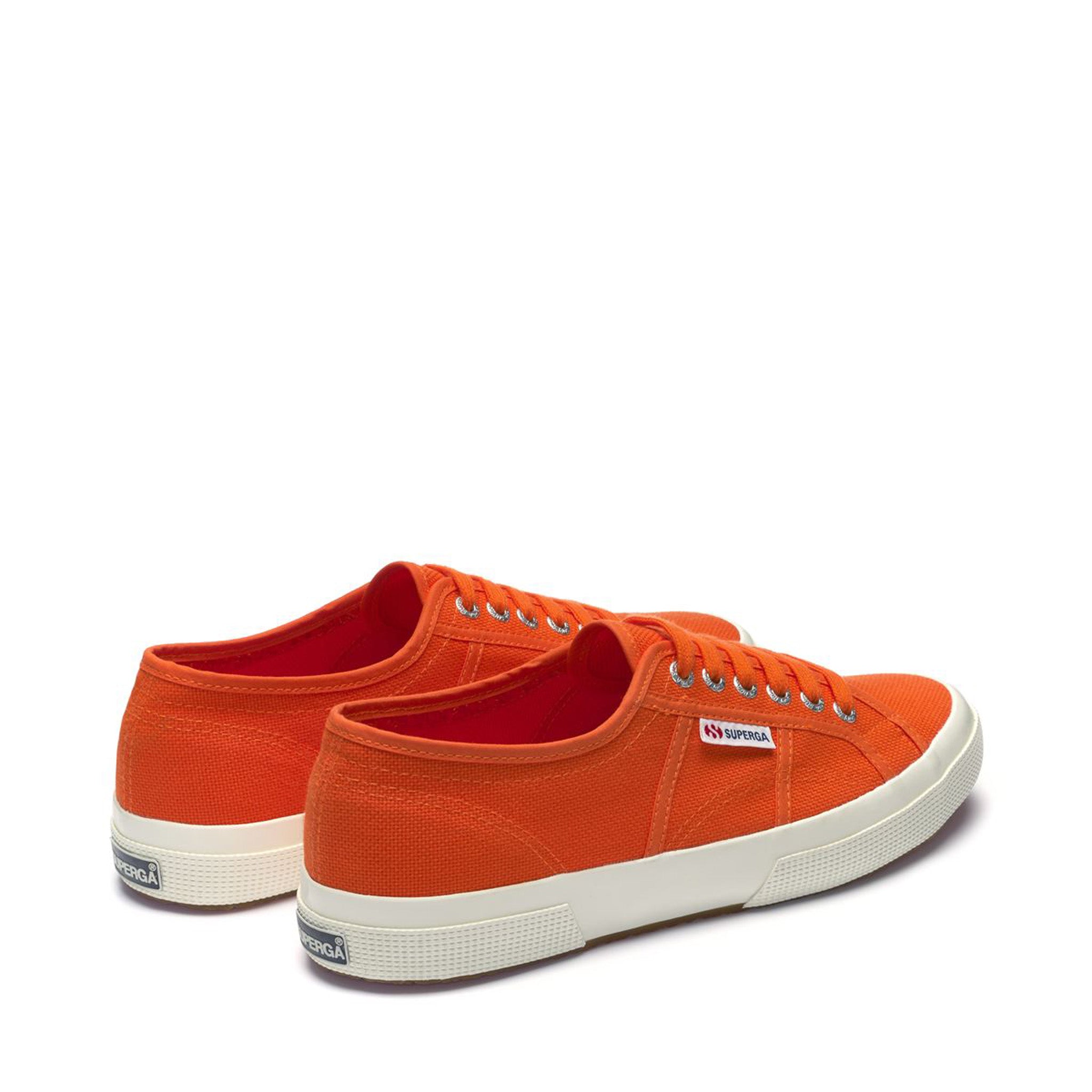Superga 2750 Cotu Classic Sneakers - Orange Avorio. Back view.
