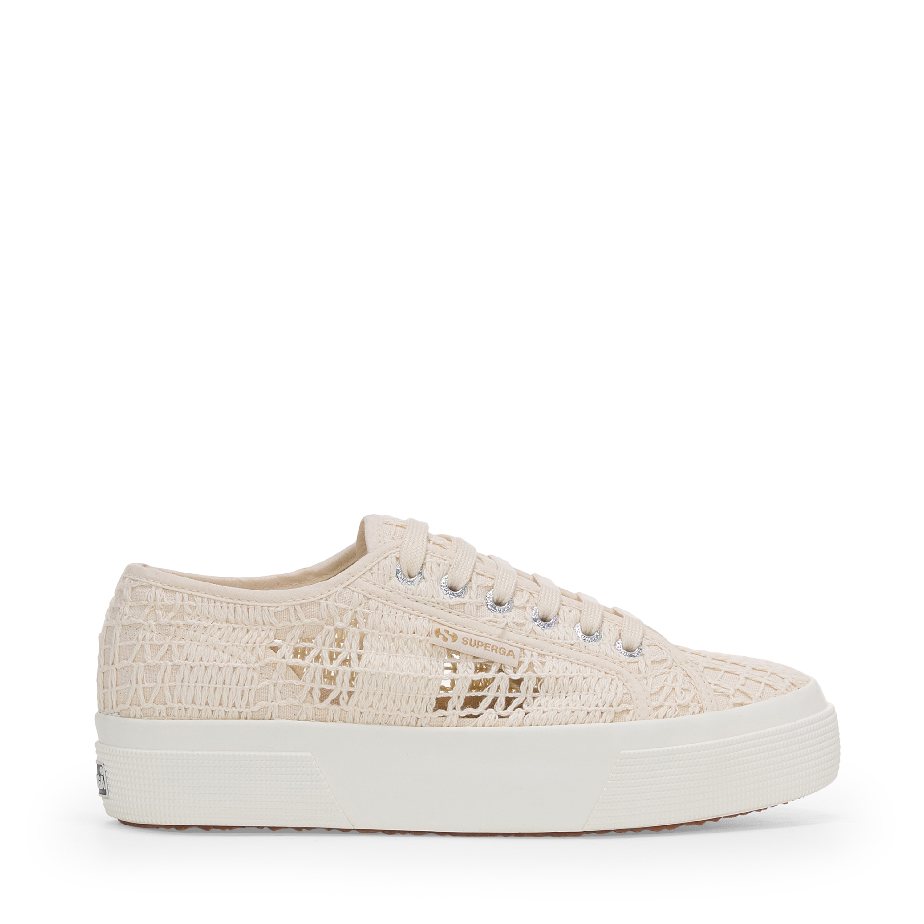 2740 Platform Crochet - Beige Raw Braid Avorio – Superga US