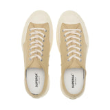 2432 Works Low Cut Cotton Canvas Sneakers - Beige/Off White