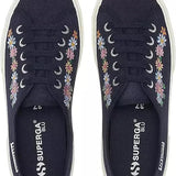 3750 Flower Print Leggera - Blue Navy Multiflowers