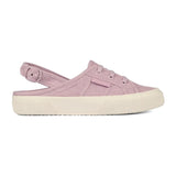 2933 Sling Back Linen Sabot Low Heel - Pink Skin-Beige Natural