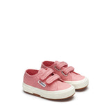 Superga 2750 Kids Cotjstrap Classic Sneakers - Pink Avorio. Front view.