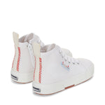 Superga 2709 Kids Funny Label Sneakers - White Multicolor Label Rainbow. Back view