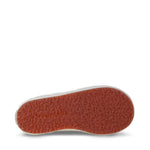 Superga 2709 Kids Funny Label Sneakers - White Multicolor Label Rainbow. Bottom view.
