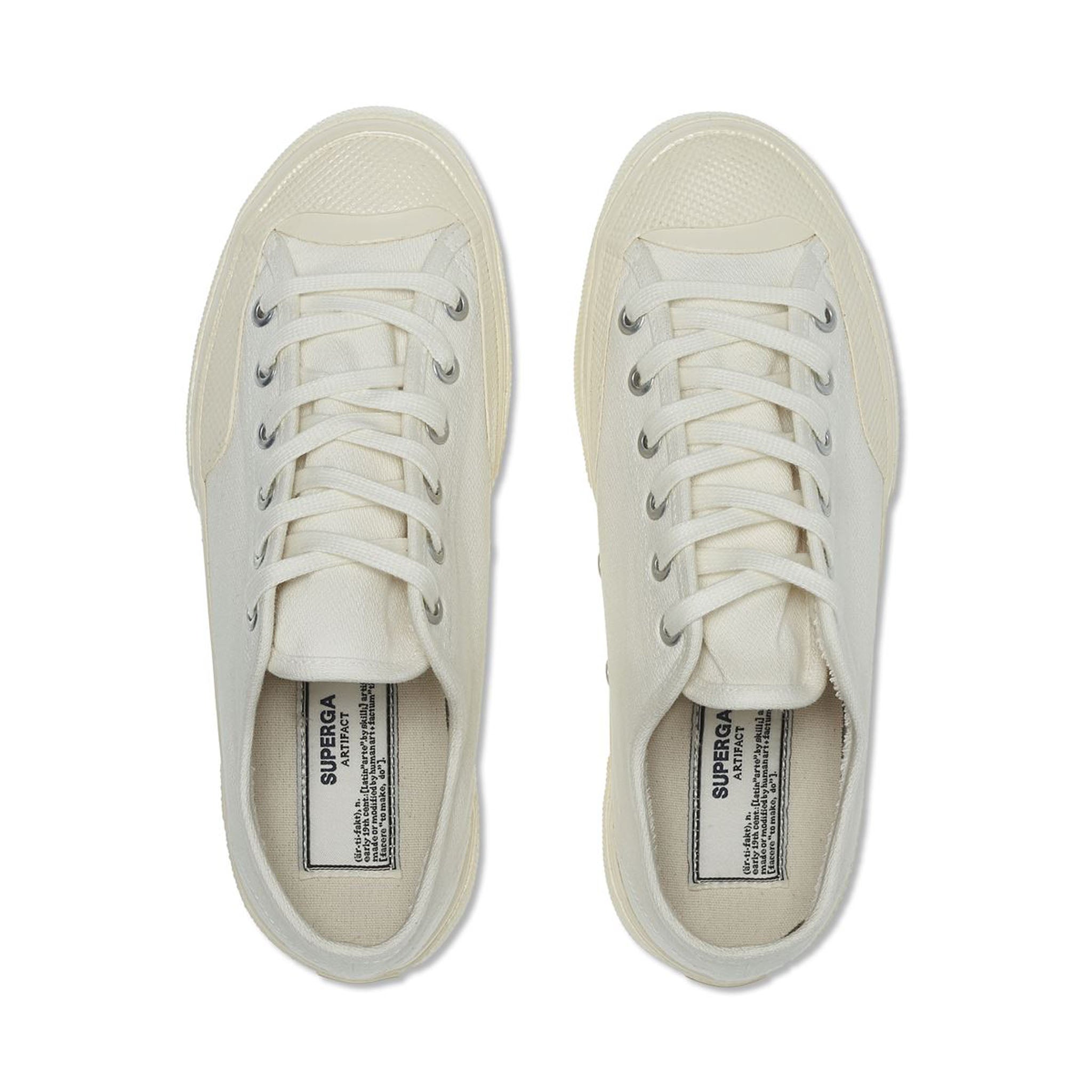 Superga 2432 Workwear Sneakers - White Off White. Top view.