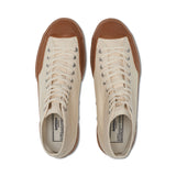 Superga 2433 Twisted Herringbone Sneakers - Off White Amber Brown. Top view.