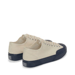 Superga 2432 Twisted Herringbone Sneakers - Off White Blue Petrol. Back view