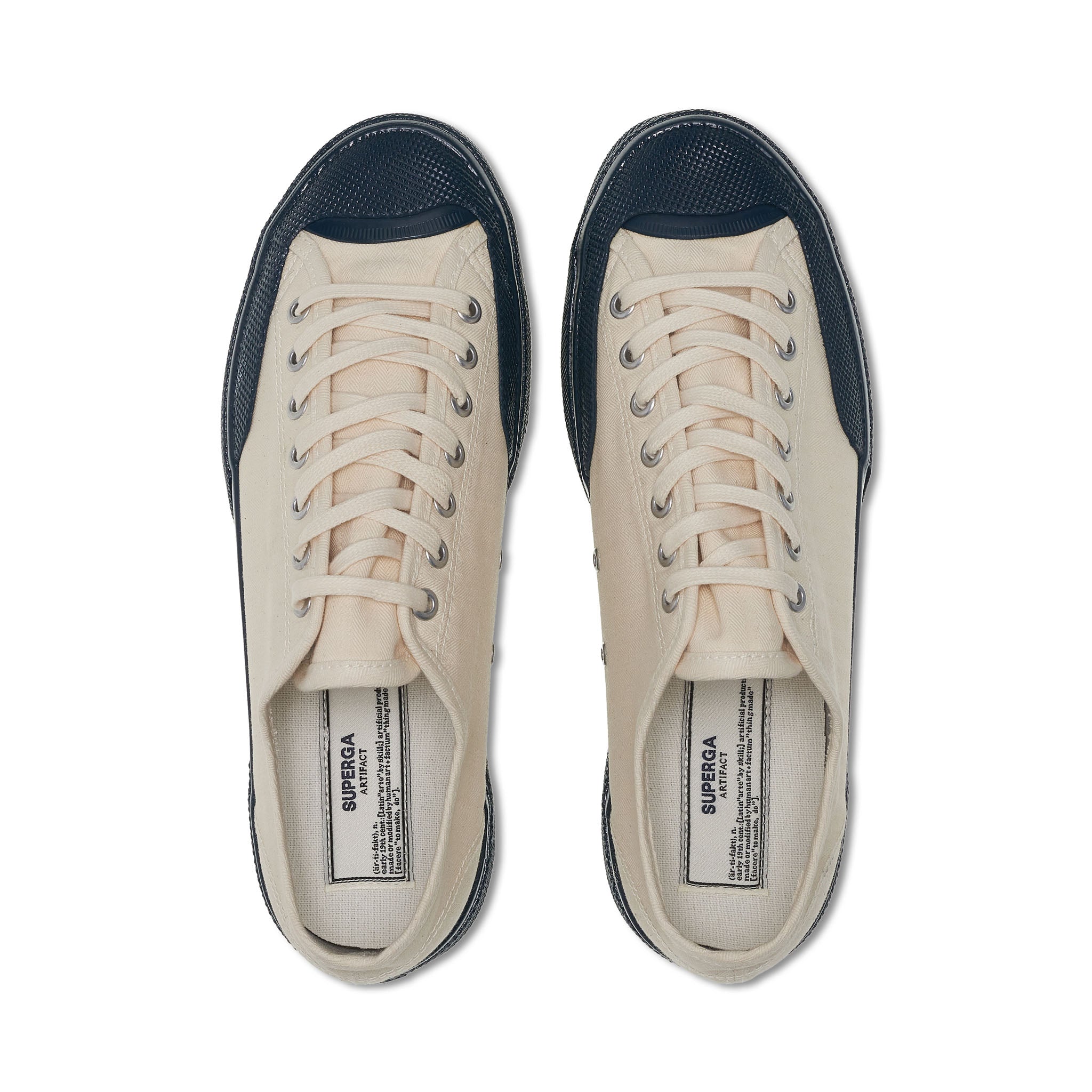 2432 Twisted Herringbone Sneakers - Off White-Blue Petrol – Superga US