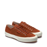 Superga 2750 Og Hairy Suede Sneakers - Brown Piquant Avorio. Front view.