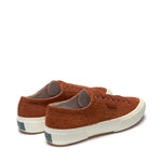 Superga 2750 Og Hairy Suede Sneakers - Brown Piquant Avorio. Back view.