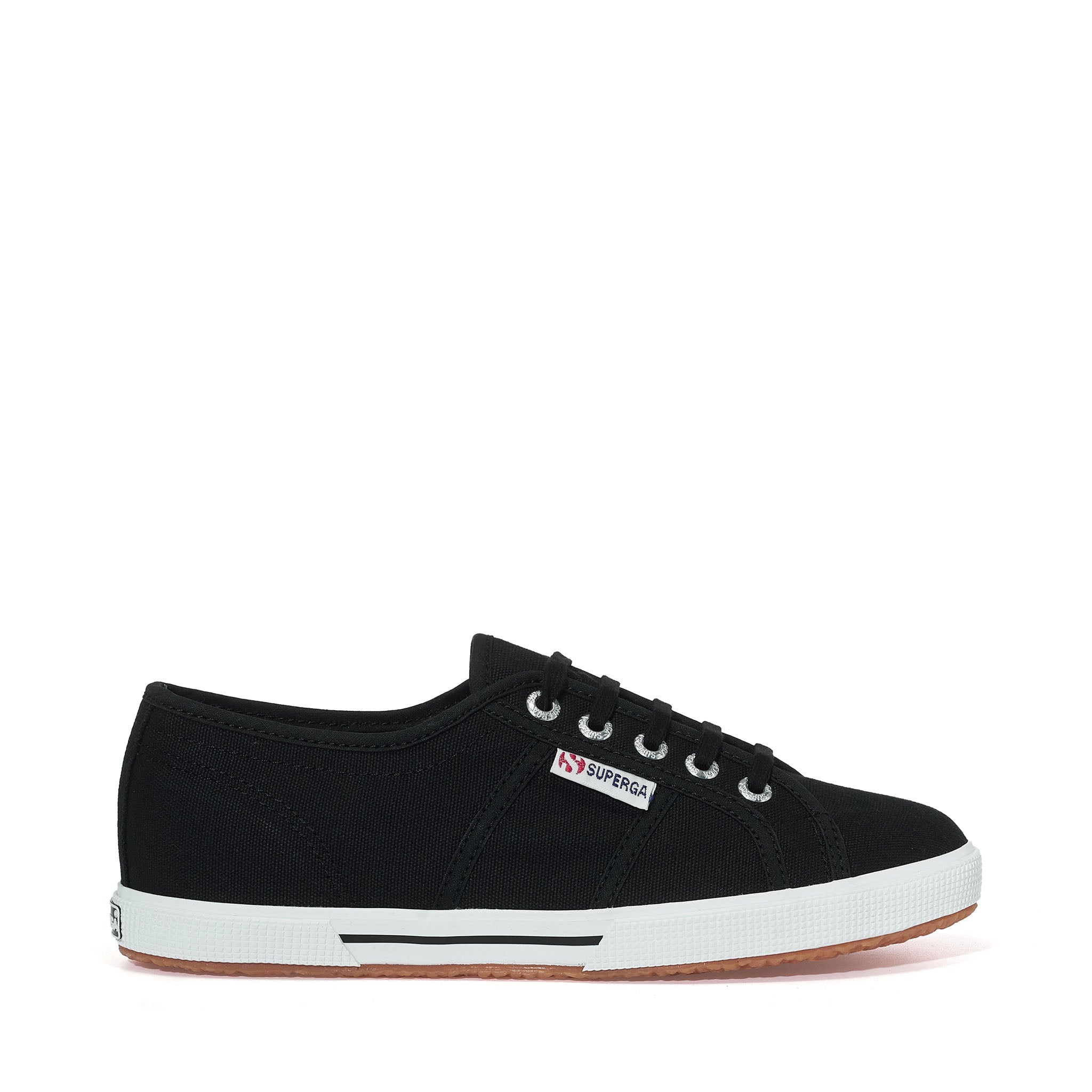 Superga 2950 Cotu Sneakers - Black. Side view.