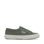 Superga 2750 Cotu Classic Sneakers - Grey Greenish Avorio. Side view.