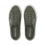 Superga 2750 Cotu Classic Sneakers - Grey Greenish Avorio. Top view.