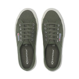 Superga 2750 Cotu Classic Sneakers - Grey Greenish Avorio. Top view.