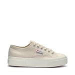 Superga 2740 Platform Sneakers - Beige Lt Avorio. Side view.