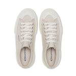 Superga 2631 Stripe Platform Sneakers - Beige Lt Avorio. Top view.