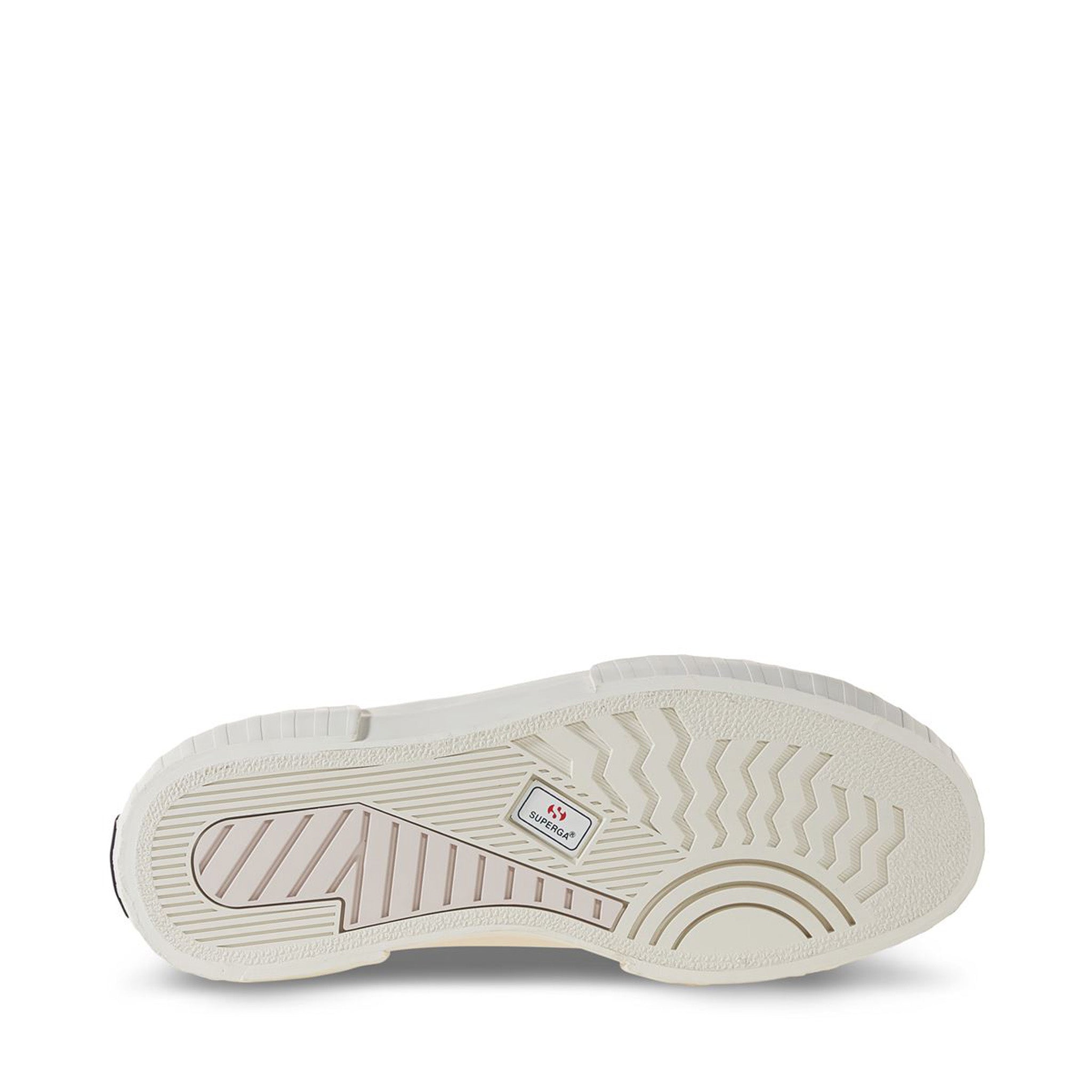 Superga 2631 Stripe Platform Sneakers - Beige Lt Avorio. Bottom view.