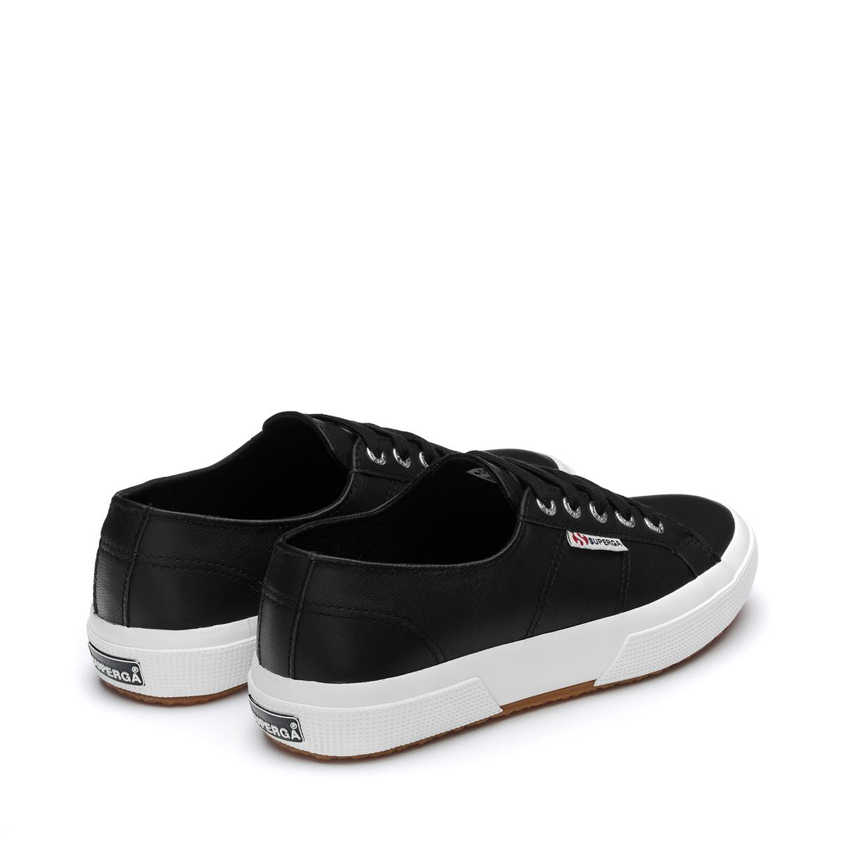 Superga 2750 Nappa Sneakers Sneakers - Black White. Back view.