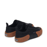 Superga 2660 Stripe Big Bumpers Sneakers - Black Gum. Back view.