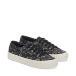 Superga 2750 Floral Print Sneakers - Dark Grey Floral Print. Back view.