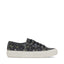 Superga 2750 Floral Print Sneakers - Dark Grey Floral Print. Side view.