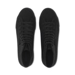 Superga 2708 High Top Sneakers - Total Black Bristol. Top view.