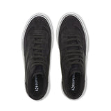Superga 3141 Revolley Mid Platform Sneakers - Black Bristol Black Off White. Top view.