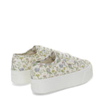 Superga 2790 Floral Print Sneakers - White Avorio Floral Print. Back view.