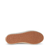 Superga 2750 Organic Flowers Embroidery Sneakers - White Avorio Blue Pink. Bottom view.