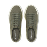 Superga 2790 Tank Sneakers - Grey Greenish Avorio Pearl Gum. Top view.