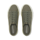 Superga 2790 Tank Sneakers - Grey Greenish Avorio Pearl Gum. Top view.