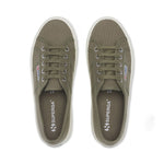 Superga 2555 Alpina Sneakers - Green Safari Avorio. Top view.