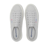 Superga 2740 Platform Sneakers - Grey Silver Avorio. Top view.