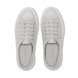 Superga 2750 Pearl Matte Canvas Sneakers - Grey Silver Avorio. Top view.